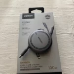 Cablu retractabil Ugreen L531, PD 100W, USB-C la USB-C, 1m (negru) 8 1 1
