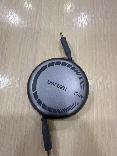 Click to view full screen Cablu retractabil Ugreen USB-C la USB-C, L531, PD 100W, 1m (negru) photo review
